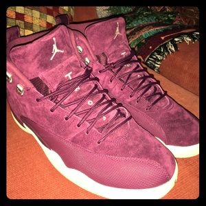 burgundy 12s jordans